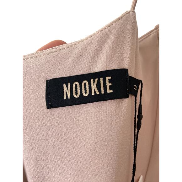 Nookie Jasmine One Shoulder Gala Gown Maxi Dress Jersey Side Slit Formalwear M - Picture 10 of 11